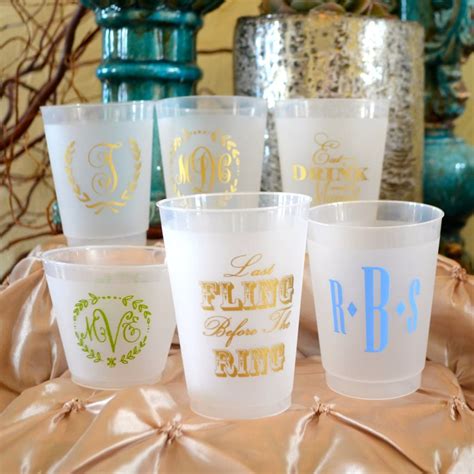 Personalized Frosted Shatterproof Party Cups Customizable Wedding Cups