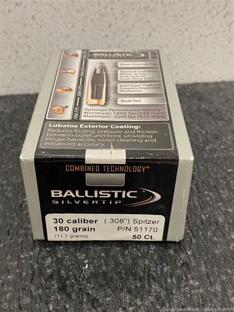 New Nosler Ballistic Silvertip Cal Gr Spitzer Bullets