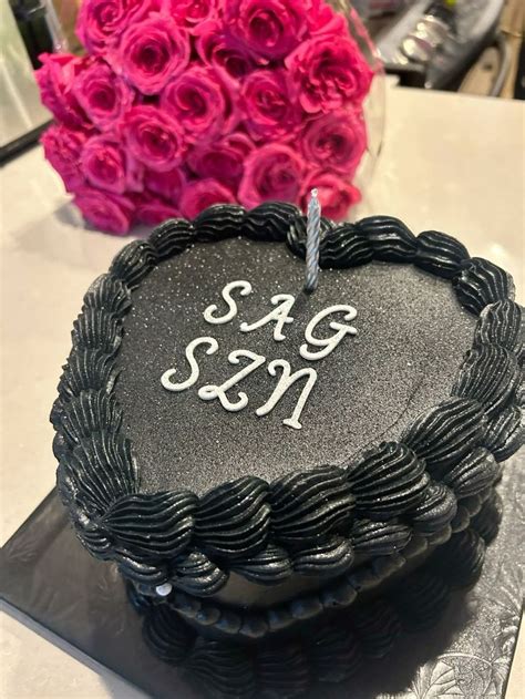 Sagittarius Heart Cake In 2024 Sagittarius Birthday Custom