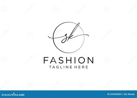 Initial Sk Feminine Logo Beauty Monogram And Elegant Logo Design