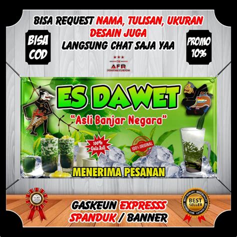 Jual Spanduk Banner Backdrop Es Cendol Dawet Asli Banjar Viral Segar