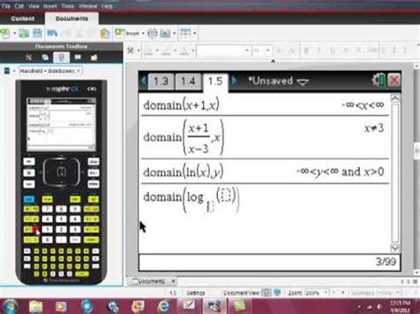 Ti Nspire CAS Finding Range And Domain Of Any Function THE TRICK YouTube