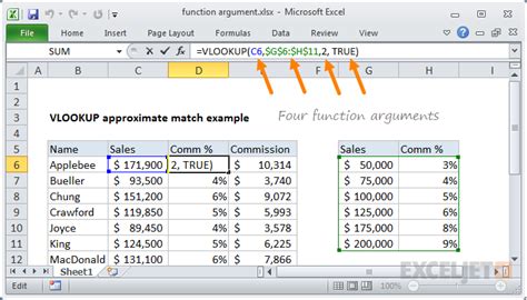 Excel Function Argument Exceljet