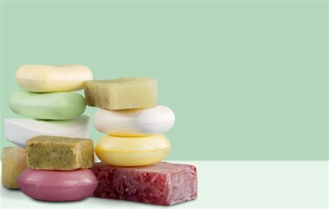 Premium Photo Row Of Handmade Colorful Soaps Isolated On Background