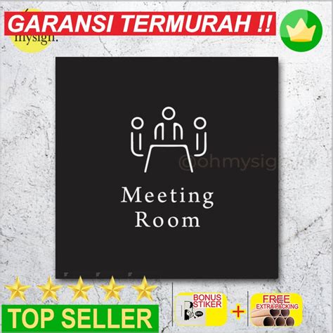 Jual Murah Sign Meeting Room Ruang Rapat Sign Akrilik Acrylic Sign