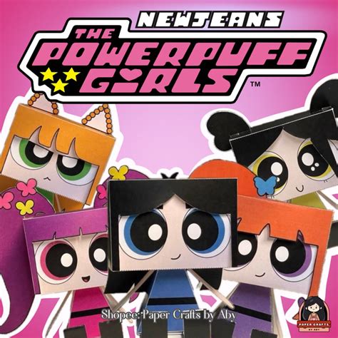 New Jeans Powerpuff Girls Paper Craft Paper Kpop Action Figure