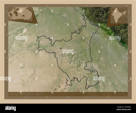 Haryana Estado De La India Mapa Satelital De Baja Resoluci N