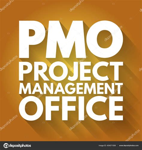 Pmo Project Management Office Acronym Business Concept Background Stock