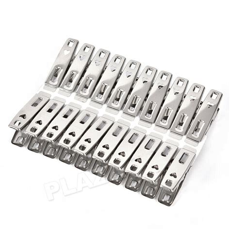 80Pcs Stainless Steel Clothes Pegs Hanging Pins Clips Laundry Metal