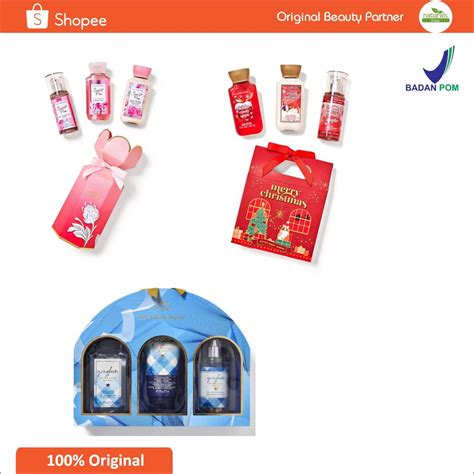 Jual BBW GIFT Bath And Body Works Sweet Pea Into The Night Warm Vanilla Sugar Small Gift Set