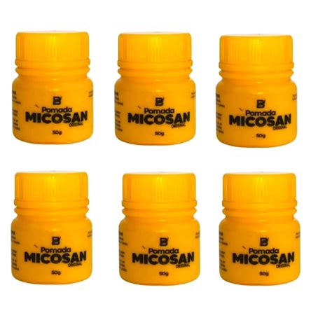 Kit 6 POMADA Micosan Original Para Micoses E Clareador De Manchas