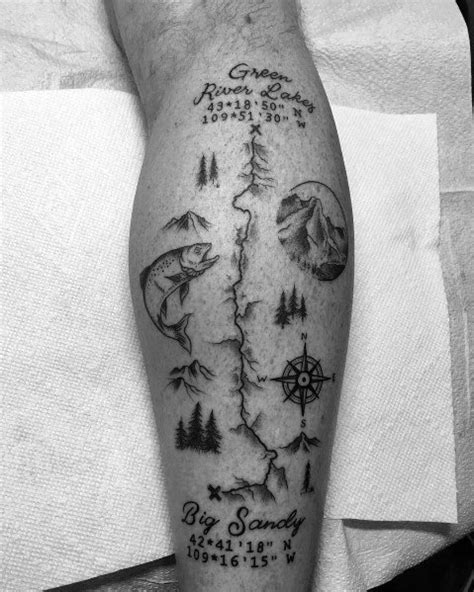 Realistic Hiking Tattoos For Men