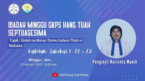 Ibadah Minggu Siang GKPS Hang Tuah 05 Februari 2023 YouTube