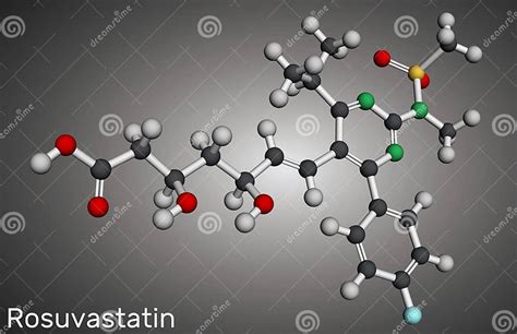 Molécula De Rosuvastatina Fármaco Reductor De Lípidos De Estatina