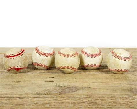 Vintage Old Baseballs For Decor Vintage Baseball Antique Etsy