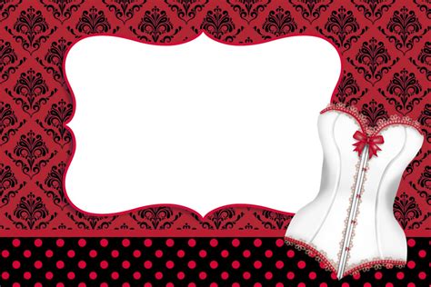 Kit Completo Chá de Lingerie Vermelho e Preto Arabesco