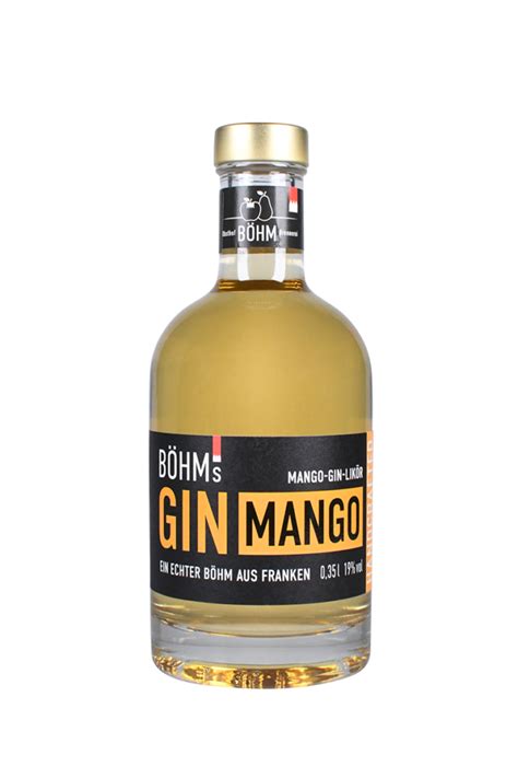 Mango Gin Likör 0 35l 19 vol Obsthof Böhm