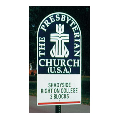 Presbyterian Church Road Sign - Religious Supply Center