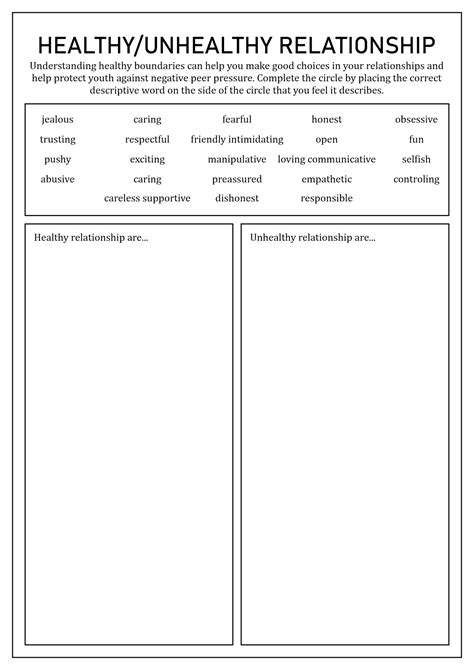 Boundaries Therapy Worksheets Boundaries Worksheet Worksheet