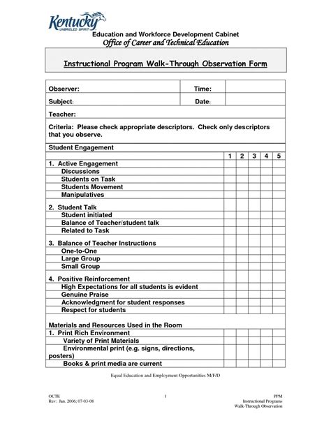 Formative Assessment Checklist Template For Your Needs