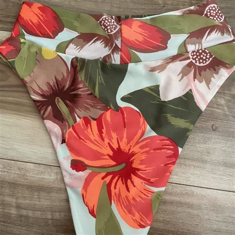 Cute High Cut High Waisted Cheeky Bikini Bottom Depop