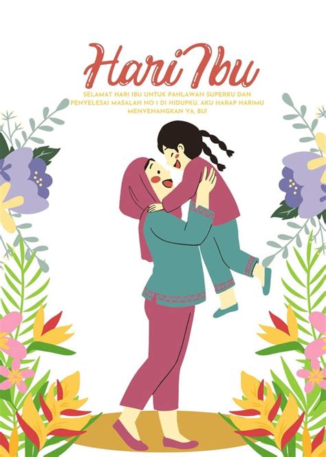 gratis contoh poster hari ibu terbaik canva
