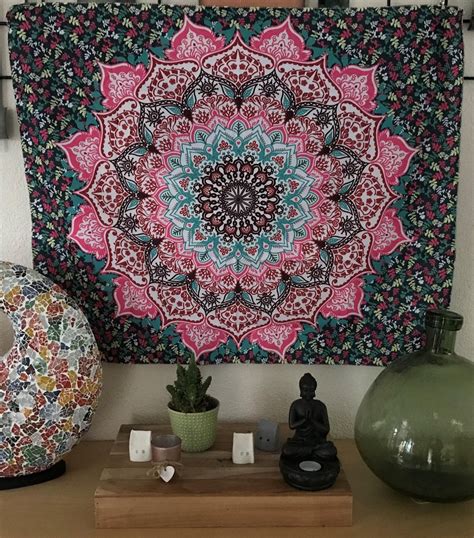 Bol Mandala Kleed Tafelkleed 95 X 75 Cm Wandkleed Wit Roze