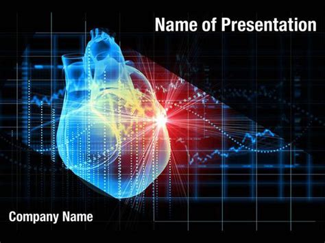 Powerpoint Template Heart Cardiogram Pulse And Scan Showing Human