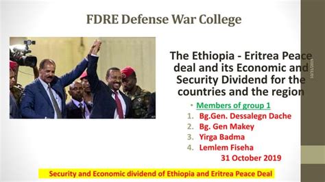 Ethiopia and Eritrea peace deal | PPT