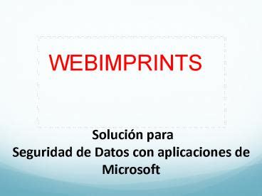 Ppt Solucion Para Seguridad De Datos Con Aplicaciones De Microsoft