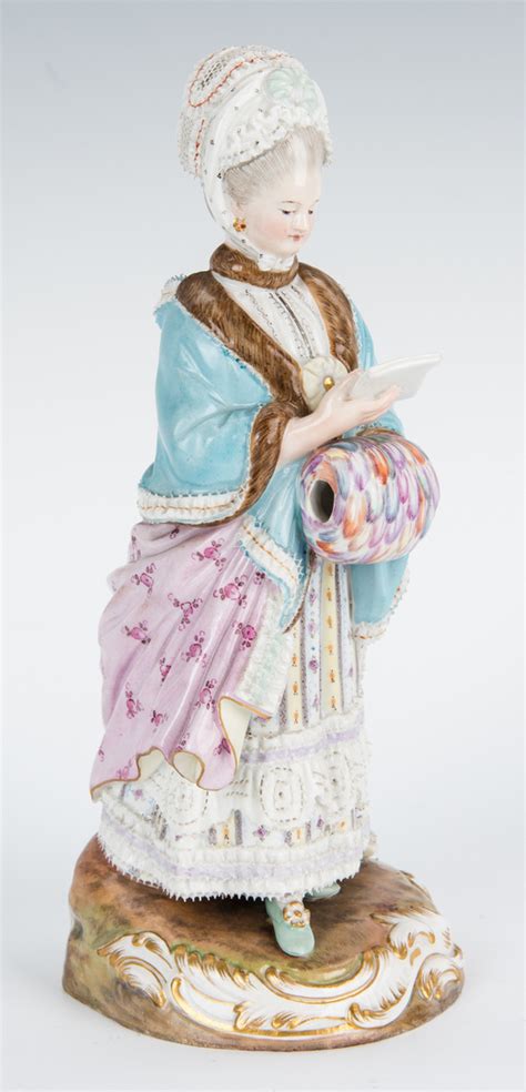 Lot 267 German Meissen Porcelain Figure Of A Lady Case Auctions