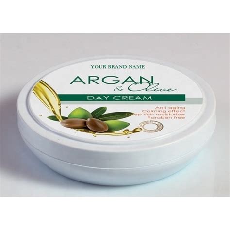 Anti Aging Face Cream Argan And Olive Oil Paraben Free Private Label