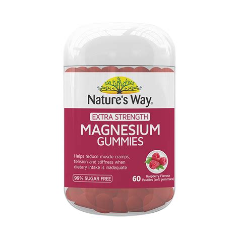 Nature S Way Extra Strength Magnesium Gummies 60 Pastilles WholeLife