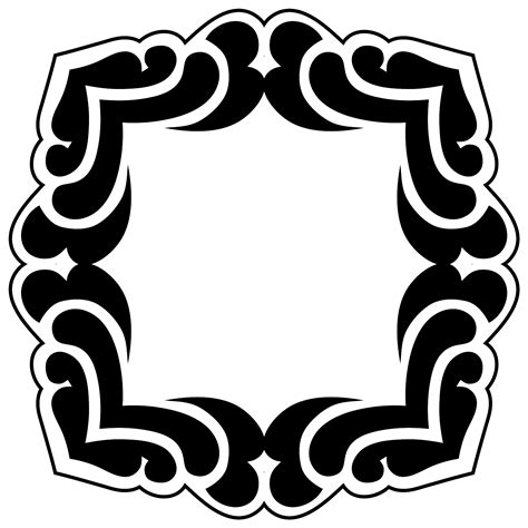 black  white decorative cadre svg freepngimg