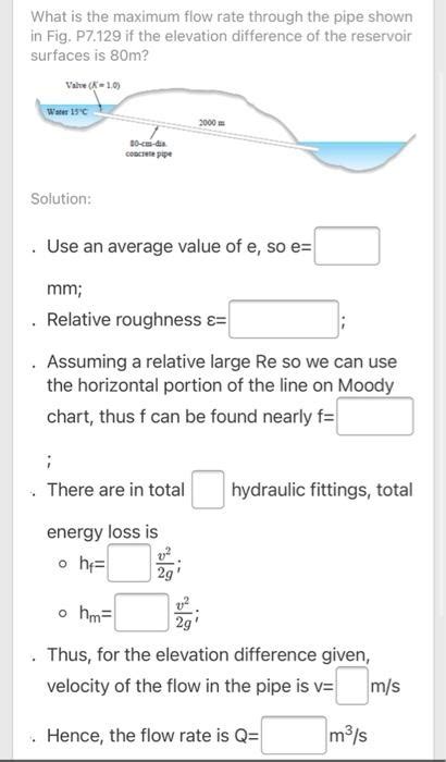 Solved What Is The Maximum Flow Rate Through The Pipe Shown