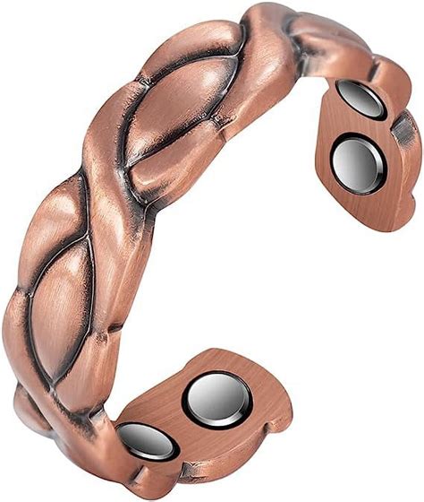 Wollet Pure Copper Magnetic Ring For Women Adjustable Size Copper