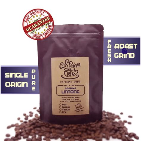 Jual Kopi Arabika Lintong Gram Single Origin Bean Biji Ground