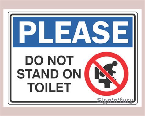 Please do not stand on toilet signage a4 size | Lazada PH