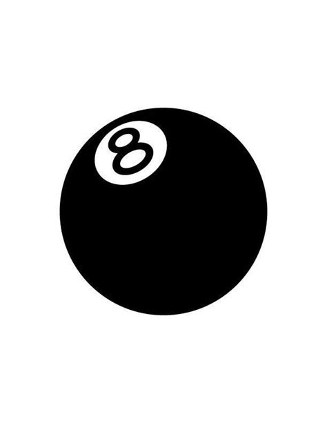 Black And White Pool Ball With Number Eight