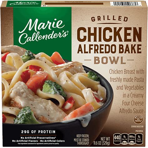 Grilled Chicken Alfredo Bake Frozen Meal Marie Callender S