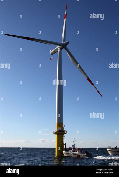 Wind Turbines Belonging To The Offshore Wind Farm EnBW Baltic 1 Stand