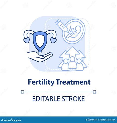 Fertility Treatment Light Blue Concept Icon Stock Vector Illustration