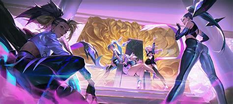 Free Download Hd Wallpaper Digital Art Kda Ahri Game Characters