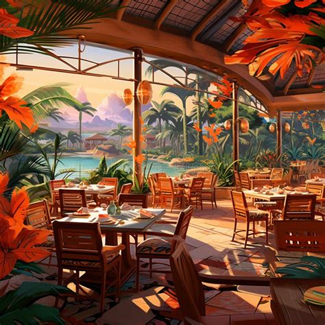 Vibrante Configuración De Buffet De Paraíso Tropical Foto de archivo