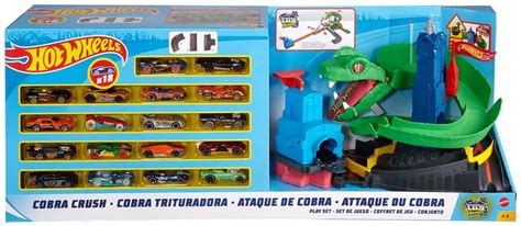 Hot Wheels City Cobra Crush 164 Play Set 18 Cars Mattel Toys - ToyWiz