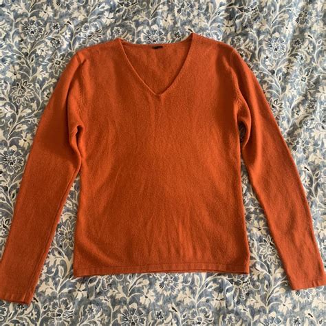 Gap Womens Orange And Red Jumper Depop