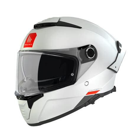 Casco MT Thunder 4 SV Solid A0 Blanco Perla Brillo 22 06