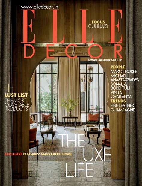 Elle Decor India October November Magazine