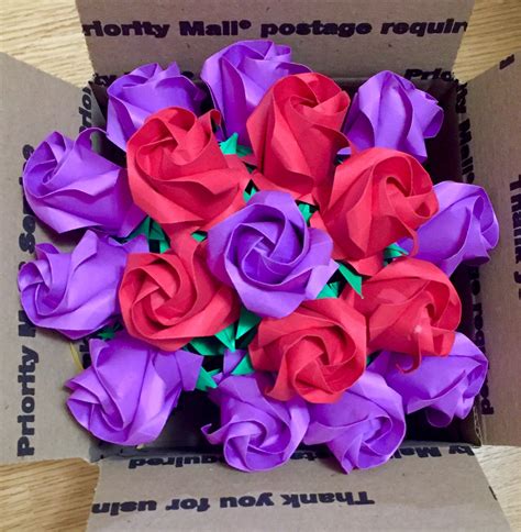 Origami Roses Paper Rose bouquet Paper flower bouquet | Etsy