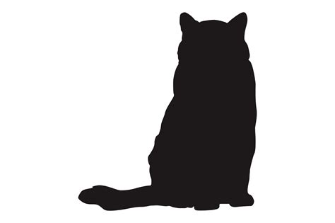 Cat Silhouette On Transparent Background Png